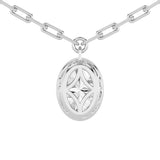 2CTW Oval Shaped Lab Grown Diamond (F/VS) Strata Chic Collection Necklace in 14K Gold