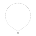 2CTW Oval Shaped Lab Grown Diamond (F/VS) Strata Chic Collection Necklace in 14K Gold