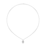 2CTW Oval Shaped Lab Grown Diamond (F/VS) Strata Chic Collection Necklace in 14K Gold