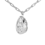 2CTW Pear Shaped Lab Grown Diamond (F/VS) Strata Chic Collection Necklace in 14K Gold