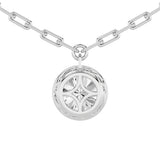 2CTW Round Shaped Lab Grown Diamond (F/VS) Strata Chic Collection Necklace in 14K Gold