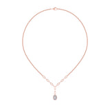 1.5CTW Oval Shaped Lab Grown Diamond (F/VS) Solitaire Necklace in 14K Gold