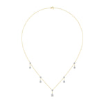 3CTW Pear Shaped Lab Grown Diamond (F/VS) Solitaire Necklace in 14K Gold
