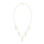 3CTW Pear Shaped Lab Grown Diamond (F/VS) Solitaire Necklace in 14K Gold