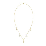 3CTW Pear Shaped Lab Grown Diamond (F/VS) Solitaire Necklace in 14K Gold