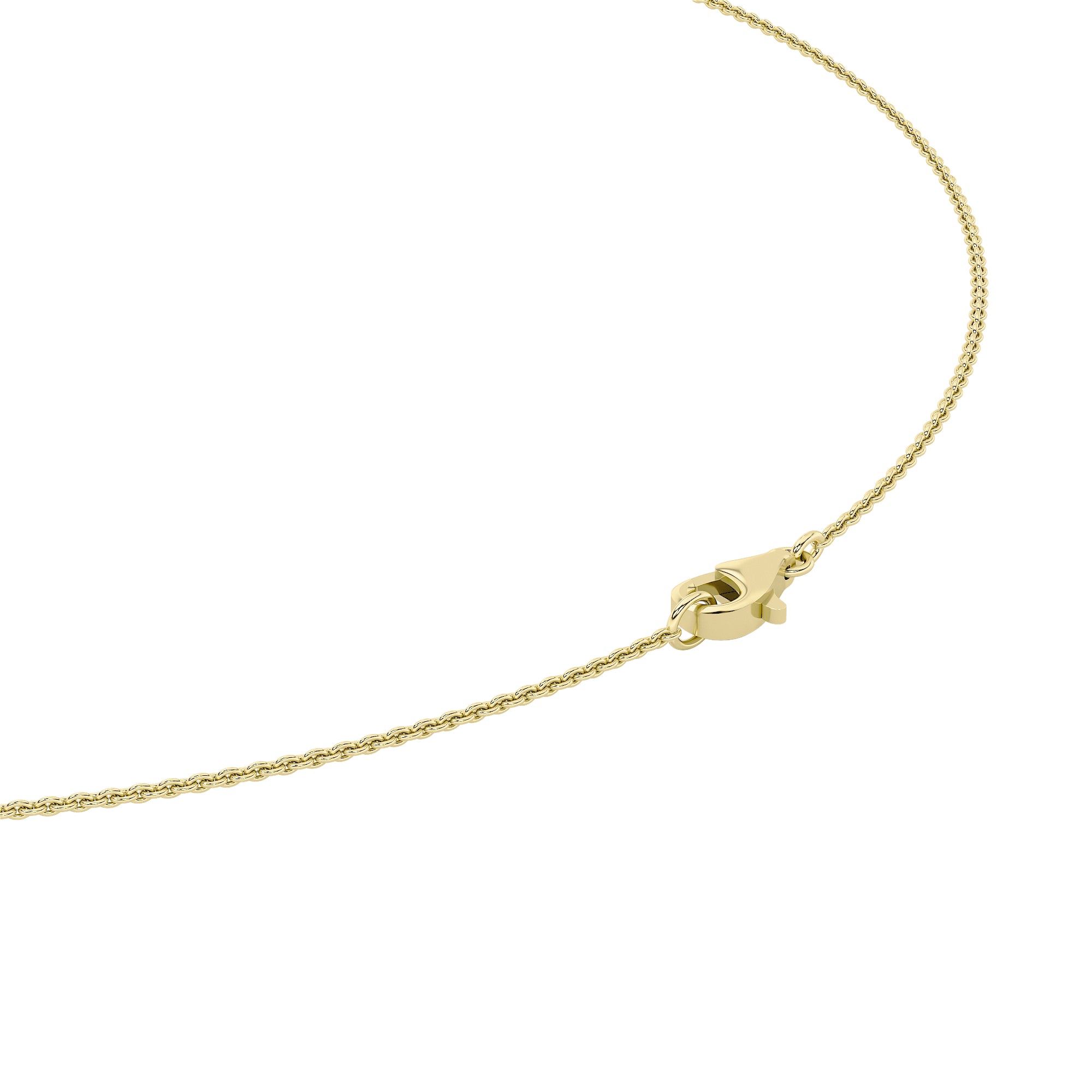 3CTW Pear Shaped Lab Grown Diamond (F/VS) Solitaire Necklace in 14K Gold
