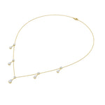 3CTW Pear Shaped Lab Grown Diamond (F/VS) Solitaire Necklace in 14K Gold