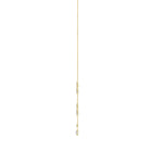 3CTW Pear Shaped Lab Grown Diamond (F/VS) Solitaire Necklace in 14K Gold
