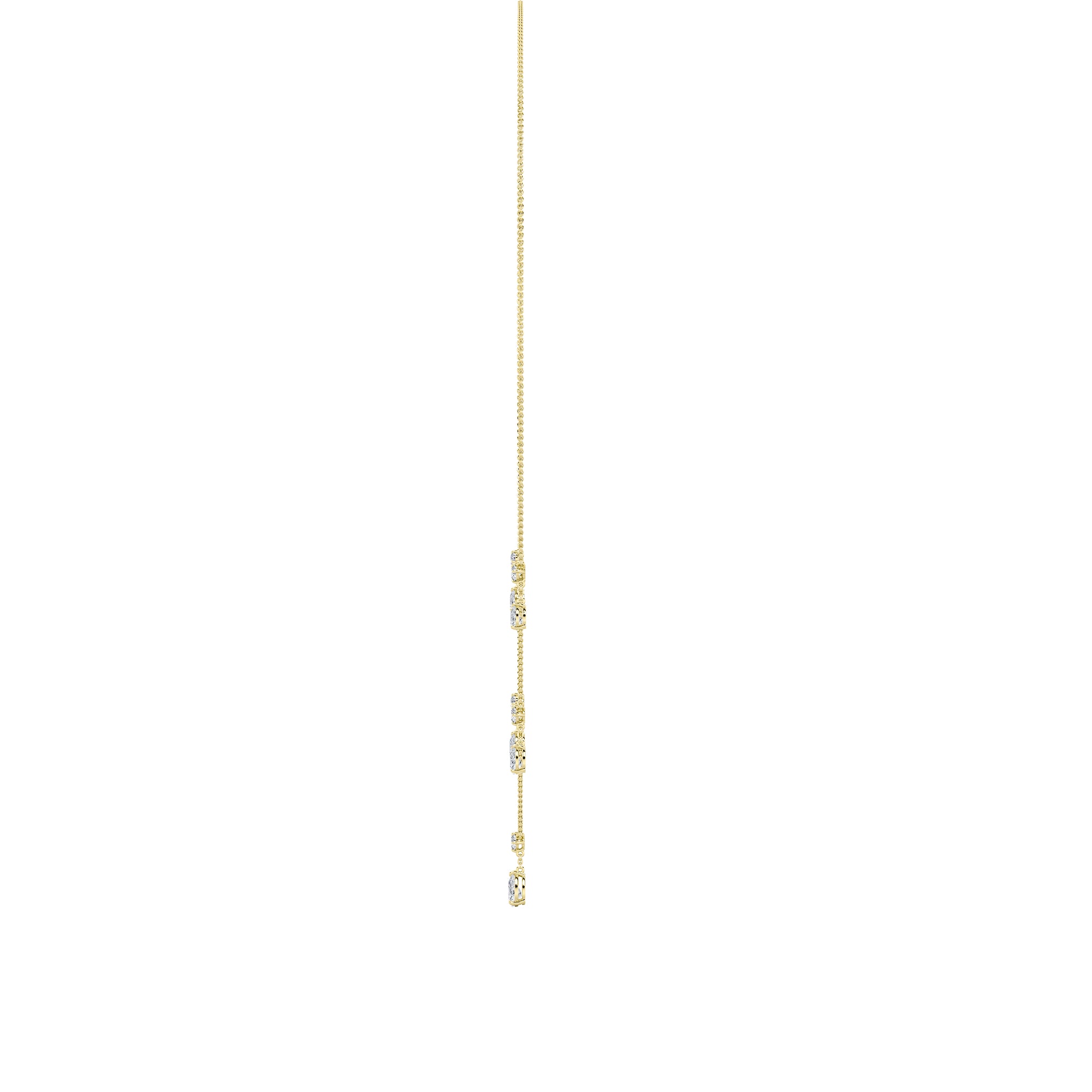 3CTW Pear Shaped Lab Grown Diamond (F/VS) Solitaire Necklace in 14K Gold