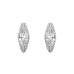 2CTW Oval Shaped Lab Grown Diamond (F/VS) Huggie Earrings in 14K Gold