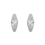 2CTW Oval Shaped Lab Grown Diamond (F/VS) Huggie Earrings in 14K Gold