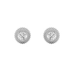 2CTW Round Shaped Lab Grown Diamond (F/VVS) Vintage Inspired Stud Earrings in 14K Gold