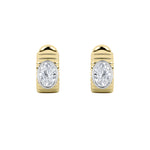 2CTW Oval Shaped Lab Grown Diamond (F/VS) Fashion Earrings in 14K Gold