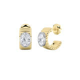 2CTW Oval Shaped Lab Grown Diamond (F/VS) Fashion Earrings in 14K Gold