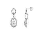 2CTW Oval Shaped Lab Grown Diamond (G/VS) Earrings in 14K Gold