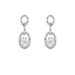 2CTW Oval Shaped Lab Grown Diamond (G/VS) Earrings in 14K Gold