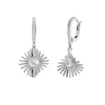 1CTW Round Shaped Lab Grown Diamond (F/VS) Dangle Fashion Earrings in 14K Gold