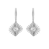 1CTW Round Shaped Lab Grown Diamond (F/VS) Dangle Fashion Earrings in 14K Gold
