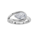 1CTW Pear Shaped Lab Grown Diamond (F/VS) East West Solitaire Ring in 14K Gold
