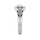 1CTW Pear Shaped Lab Grown Diamond (F/VS) East West Solitaire Ring in 14K Gold