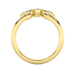 1CTW Round Shaped Lab Grown Diamond (F/VS) Three Stone Ring in 14K Gold