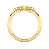 1CTW Round Shaped Lab Grown Diamond (F/VS) Three Stone Ring in 14K Gold