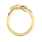 1CTW Round Shaped Lab Grown Diamond (F/VS) Three Stone Ring in 14K Gold