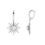 2CTW Round Shaped Lab Grown Diamond (F/VS) Astralis Earrings in 14K Gold