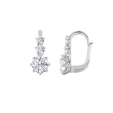 2.5CTW Round Shaped Lab Grown Diamond (F/VS) Antique Design Earrings in 14K Gold