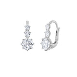 2.5CTW Round Shaped Lab Grown Diamond (F/VS) Antique Design Earrings in 14K Gold
