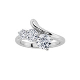 1.5CTW Round Shaped Lab Grown Diamond (F/VS) Three Stone Ring in 14K Gold