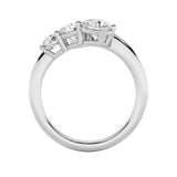 1.5CTW Round Shaped Lab Grown Diamond (F/VS) Three Stone Ring in 14K Gold