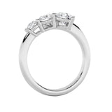 1.5CTW Round Shaped Lab Grown Diamond (F/VS) Three Stone Ring in 14K Gold