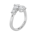 2CTW Round Shaped Lab Grown Diamond (F/VS) Three Stone Ring in 14K Gold
