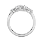 2CTW Round Shaped Lab Grown Diamond (F/VS) Three Stone Ring in 14K Gold