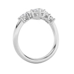 2CTW Round Shaped Lab Grown Diamond (F/VS) Three Stone Ring in 14K Gold