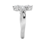 2CTW Round Shaped Lab Grown Diamond (F/VS) Three Stone Ring in 14K Gold