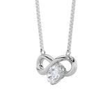 0.5CTW Oval Shaped Lab Grown Diamond (G/VS) Necklace in Silver