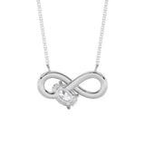 0.5CTW Oval Shaped Lab Grown Diamond (G/VS) Necklace in Silver