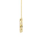 2.5CTW Oval Shaped Lab Grown Diamond (F/VS) Five Stone Necklace in 14K Gold