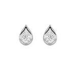 2CTW Pear Shaped Lab Grown Diamond (F/VS) Stud Earrings in 14K Gold