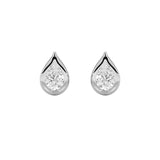 2CTW Pear Shaped Lab Grown Diamond (F/VS) Stud Earrings in 14K Gold