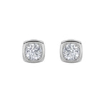 2CTW Round Shaped Lab Grown Diamond (F/VS) Stud Earrings in 14K Gold