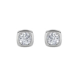 2CTW Round Shaped Lab Grown Diamond (F/VS) Stud Earrings in 14K Gold