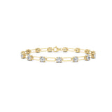 3CTW Round Shaped Lab Grown Diamond (F/VS) Station Bracelet in 14K Gold