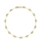 3CTW Round Shaped Lab Grown Diamond (F/VS) Station Bracelet in 14K Gold