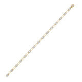 3CTW Round Shaped Lab Grown Diamond (F/VS) Station Bracelet in 14K Gold