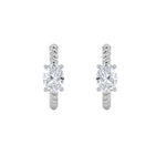 1CTW Oval Shaped Lab Grown Diamond (F/VS) Hoop Earrings in 14K Gold