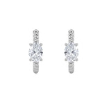 1CTW Oval Shaped Lab Grown Diamond (F/VS) Hoop Earrings in 14K Gold