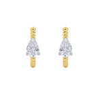 1CTW Pear Shaped Lab Grown Diamond (F/VS) Hoop Earrings in 14K Gold